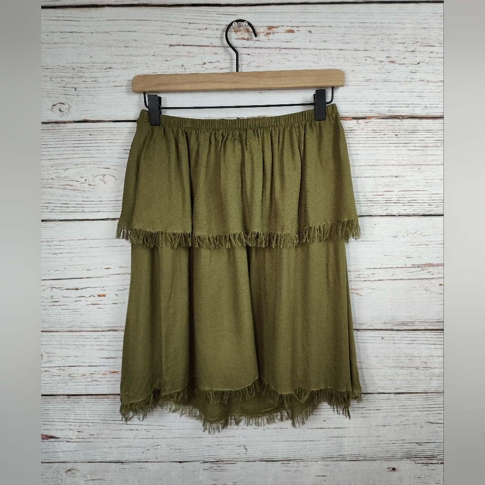CHASER Strapless Fringed Ruffle Top - Picture 3 of 5